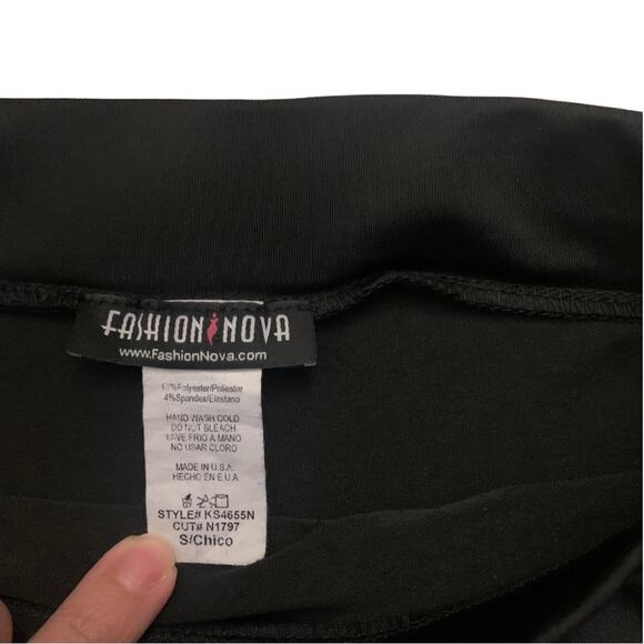 NWOT 2x1 Fashion Nova Black and Military Green Stretch Pencil Skirt Size Small - Picture 8 of 9